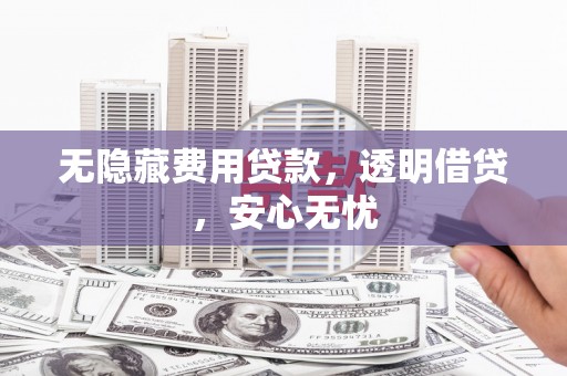 佳县无隐藏费用贷款，透明借贷，安心无忧