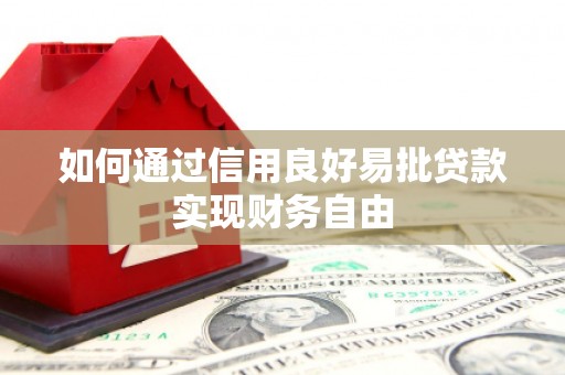 佳县如何通过信用良好易批贷款实现财务自由