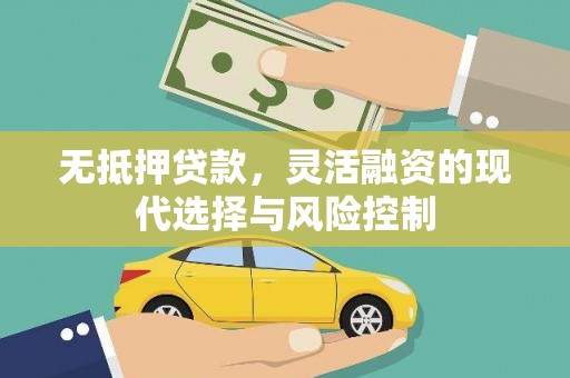 佳县无抵押贷款，灵活融资的现代选择与风险控制