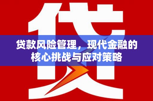 佳县贷款风险管理，现代金融的核心挑战与应对策略