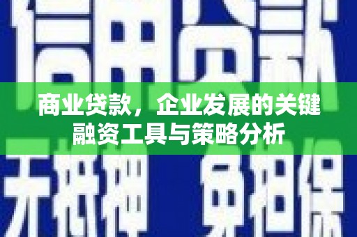 佳县商业贷款，企业发展的关键融资工具与策略分析