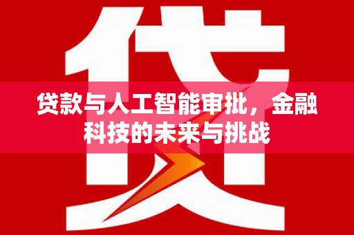 佳县贷款与人工智能审批，金融科技的未来与挑战