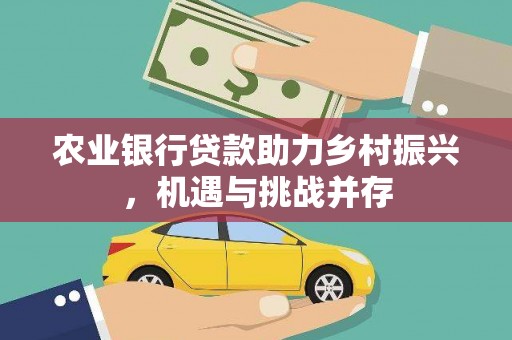 佳县农业银行贷款助力乡村振兴，机遇与挑战并存