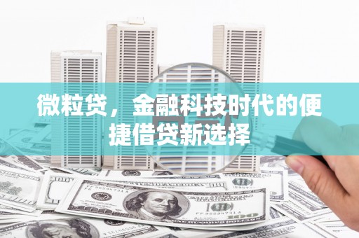 佳县微粒贷，金融科技时代的便捷借贷新选择