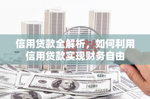 佳县信用贷款全解析，如何利用信用贷款实现财务自由