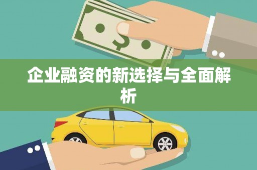 佳县企业融资的新选择与全面解析